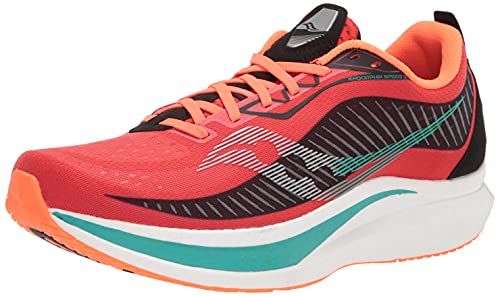 Saucony Men's Endorphin Speed Running Shoe, Scarlet/Black, 11.5