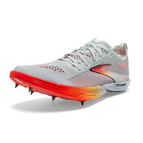 Brooks Unisex Hyperion Elite MD, Mid Distance Track Running Shoe, Men & Women - Illusion Blue/Coral/Orange - 8 Medium