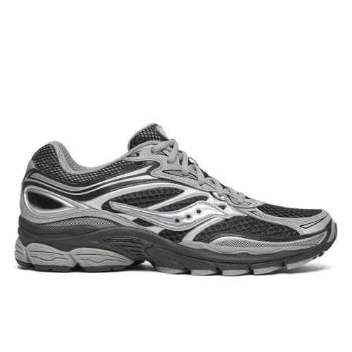 Saucony Unisex ProGrid Omni 9 Sneaker, Black/Silver, 9 Medium