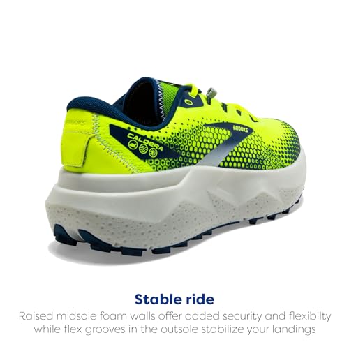 Brooks Men’s Caldera 6 Trail Running Shoe - Nightlife/Titan/Oyster Mushroom - 10 Medium