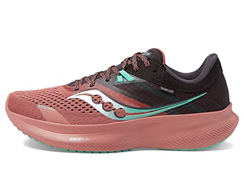 Saucony Women's Ride 16 Sneaker, Soot/Basalt, 9.5