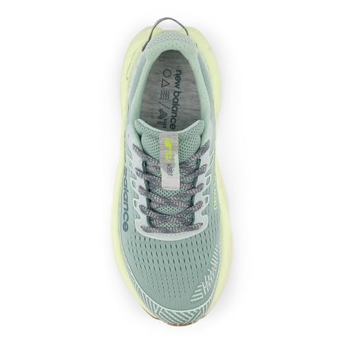 New Balance Women's Fresh Foam X More Trail V3Trail Running Shoe, Salt Marsh/Clay ASH/Limelight, 8.5