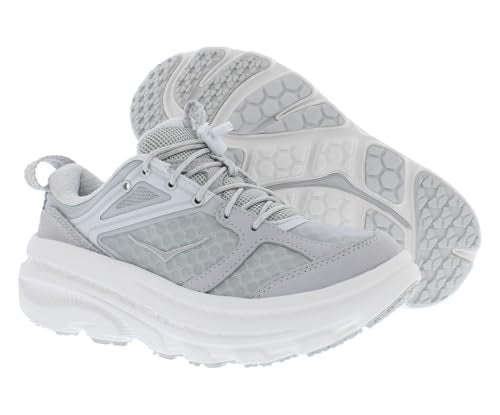HOKA Bondi B3LS Unisex Shoes Size 5.5, Color: White/Grey