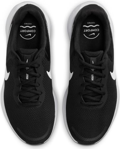 Nike Herren Revolution 7 Breit Niedrig, Black White, 10 US