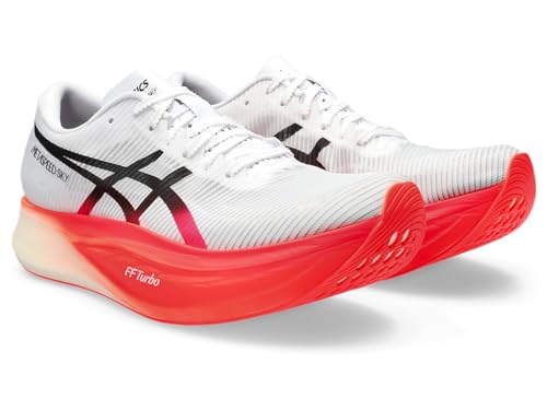 ASICS Unisex METASPEED Sky+ Running Shoes, 6M / 7.5W, White/Black