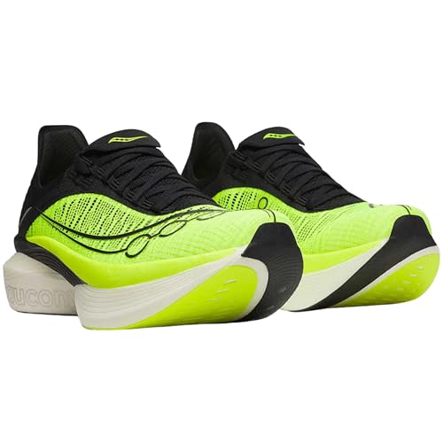 Saucony Unisex Endorphin Elite 2 Road Running Shoe, Citron/Black, 10.5 Men/ 12 Women