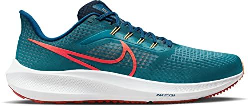 NIKE Air Zoom Pegasus 39, Men's Trainers, Spruce Lt Crimson Valerian, Size 44 EU