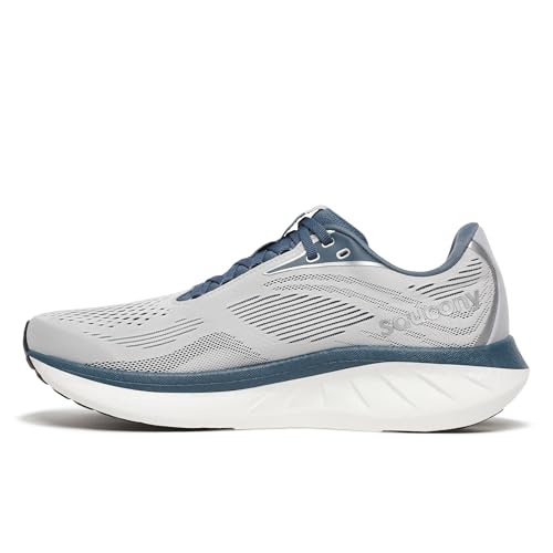 Saucony Men's Ride 18 Sneaker, Cloud/Dusk, 12