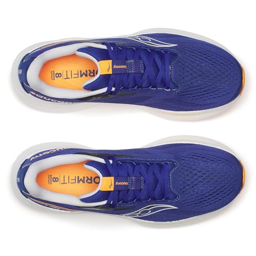 Saucony Men's Ride 18 Sneaker, Azurite/Peel, 11.5