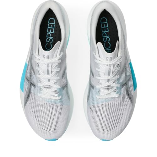 ASICS Unisex Magic Speed 5 Running Shoes, 4M / 5.5W, White/Pure Silver