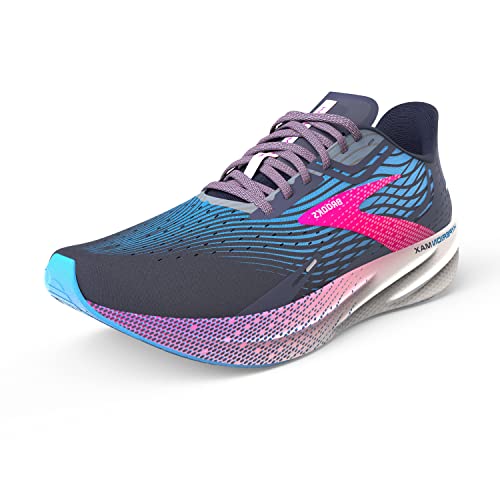 Brooks Women’s Hyperion Max Neutral Running Shoe - Peacoat/Marina Blue/Pink Glo - 8 Medium