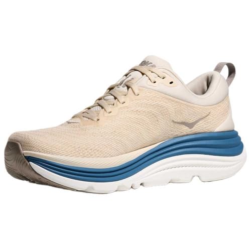 Hoka Men's Gaviota 5 Sneaker, Birch/Foggy Night, 12 - alternate view 7
