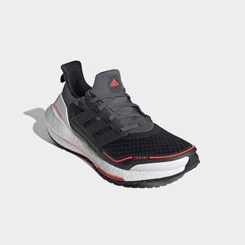 Adidas Men's Ultraboost 21, Grey/Black/Solar Red, 11