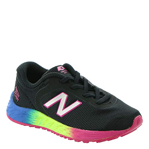 New Balance Kid's Fresh Foam Arishi V2 Bungee Running Shoe, Black/Carnival, 3 Infant