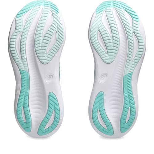 ASICS Women's Gel-Nimbus 27 Running Shoe, 9.5, Piedmont Grey/Illuminate Mint