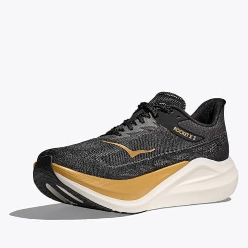 Hoka Unisex Rocket X 3 Black/Gold Men's 5.5, Women's 6.5 Medium - alternate view 7