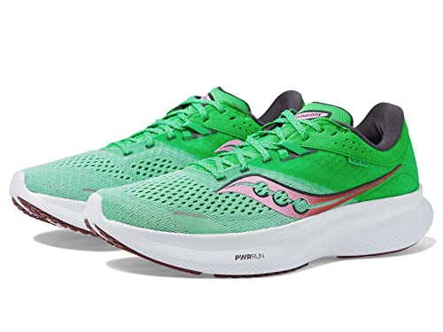 Saucony Ride 16 Womens Shoes Size 6.5, Color: Sprig/Peony