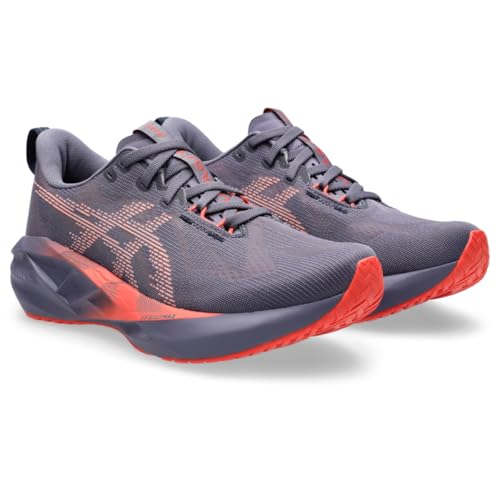ASICS Women's NOVABLAST 5 Running Shoes, 10, Greyish Purple/Coral Reef - alternate view 2