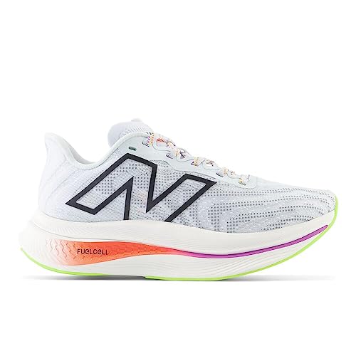 New Balance Men's FuelCell SuperComp Trainer V2 Running Shoe, Ice Blue/Neon Dragonfly, 14 W