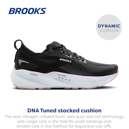 Brooks Women’s Glycerin 22 Neutral Running Shoe - Black/Orchid Ice/White - 7 Medium - alternate view 2