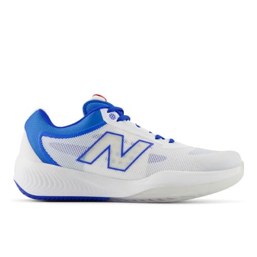 New Balance Women's FuelCell 996 V6 Tennis Shoe, White/Navy, 9 M