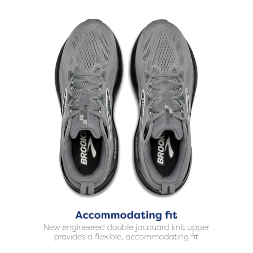 Brooks Men’s Glycerin GTS 22 Supportive Running Shoe - Primer Gray/Ebony/Bluewash - 9.5 Medium