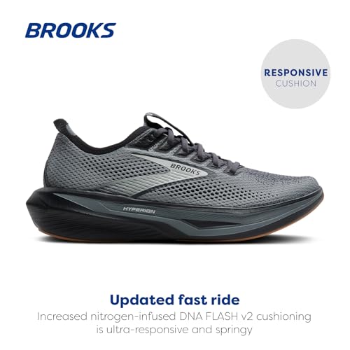 Brooks Men’s Hyperion 3 Neutral Running Shoe - Primer/Ebony/Oyster - 13 Medium