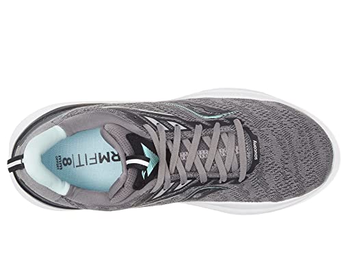 Saucony Echelon 9, Running Shoe Womens, Charcoal/Ice, 7