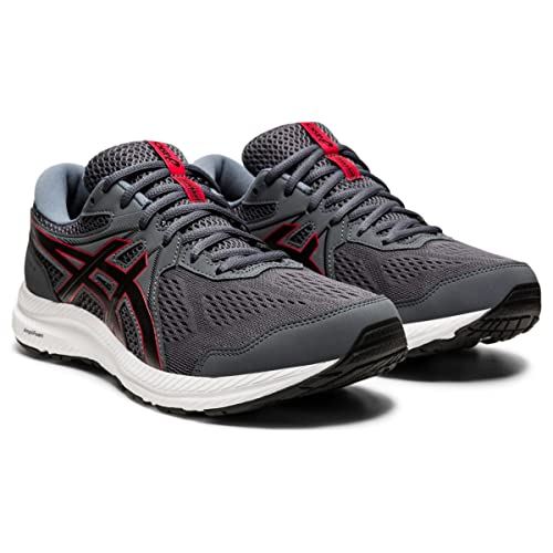 ASICS Men's Gel-Contend 7 Carrier Grey/Classic Red Running Shoe 9 M US