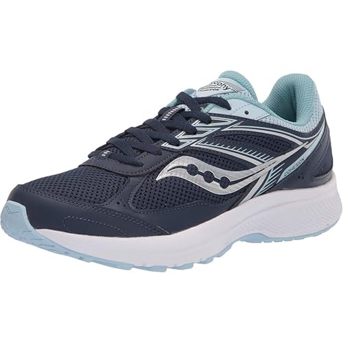 Saucony Women's Cohesion 14 Road Running Shoe, Navy/Sky, 10