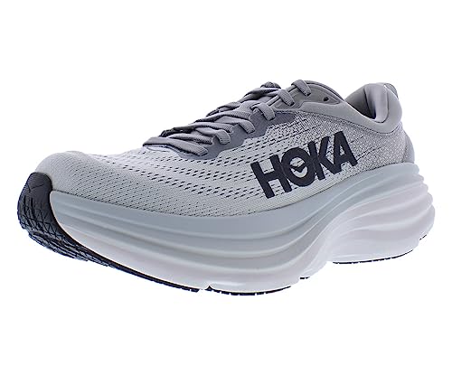 HOKA ONE ONE Bondi 8 Mens Shoes Size 12, Color: Sharkskin/Harbor Mist - product image