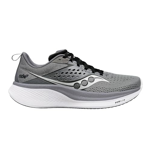 Saucony Men's Ride 17 Sneaker, Cinder/Black, 12