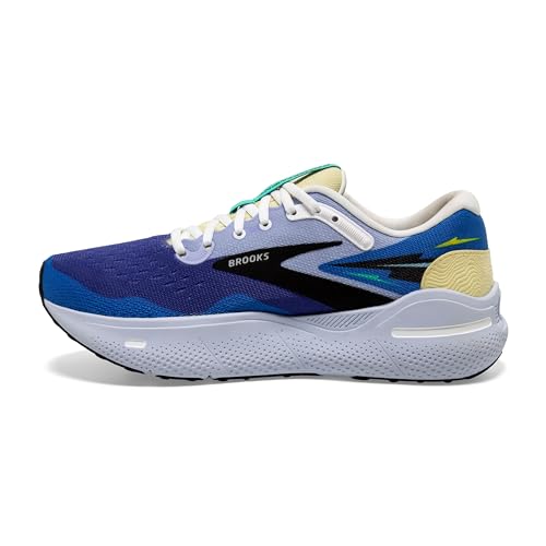 Brooks Men’s Ghost Max Cushion Neutral Running & Walking Shoe - Blue/Yellow/Black - 11 Medium