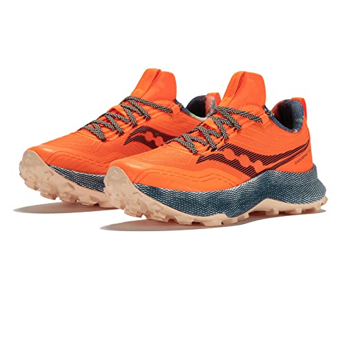 Saucony Womens Endorphin Trail Fitness Running Shoes Orange 8.5 Medium (B,M)