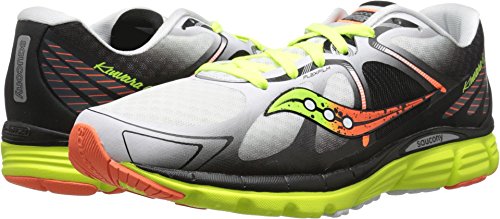 Saucony Men's Kinvara 6 Running Shoe, White/Citron/Orange,11.5 M US