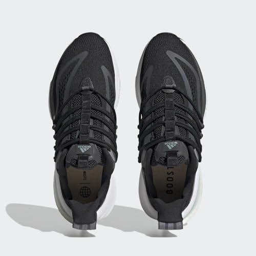 adidas Men's AlphaBoost V1 Running Shoe, Black/Magic Grey/Grey, 11.5