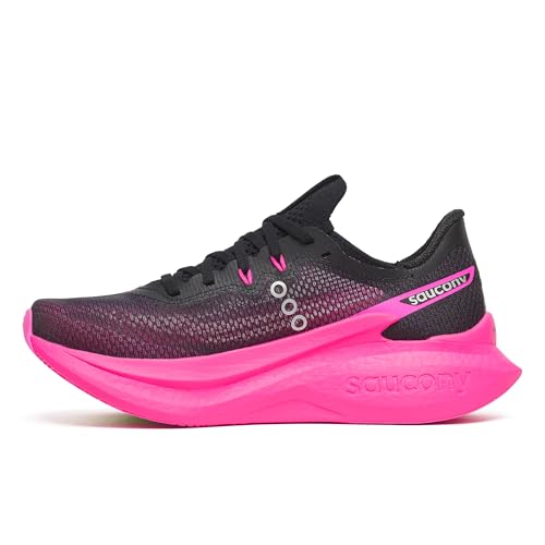 Saucony Women's Endorphin Pro 5 Sneaker, Black/Shock, 8