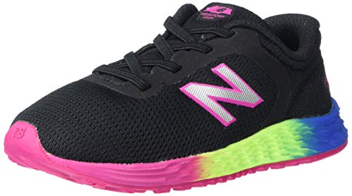 New Balance Kid's Fresh Foam Arishi V2 Bungee Running Shoe, Black/Carnival, 3 Infant