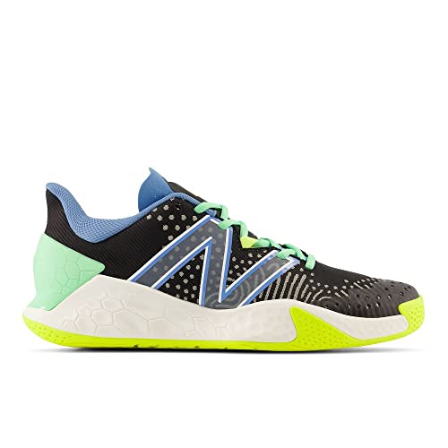New Balance Men's Fresh Foam X Lav V2 Hard Court Tennis Shoe, Black/Heritage Blue, 8 W