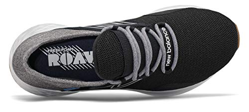 New Balance Women's Fresh Foam Roav Running Shoe,Black/Light Aluminum,8.5