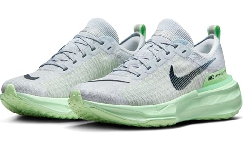 Nike Invincible 3 Women's Road Running Shoes (DR2660-009, Pure Platinum/Cool Grey/Vapor Green/Dark Obsidian) Size 10