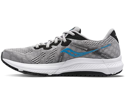 Saucony Men's Omni 20 Running Shoe, Alloy/Topaz, 7