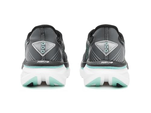 Saucony Women's Endorphin Azura Sneaker, Black/Aqua, 9