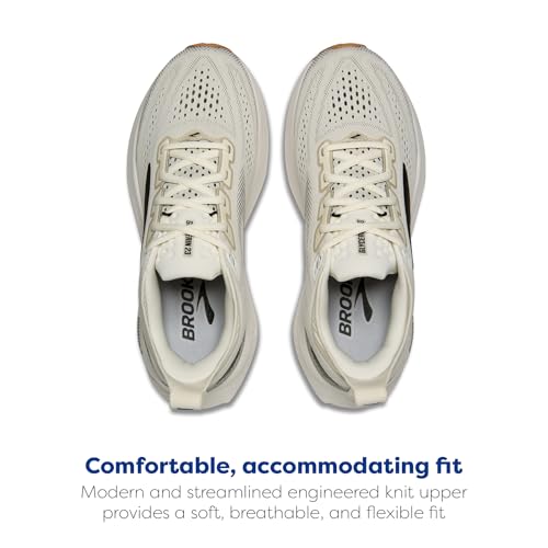 Brooks Women’s Glycerin 23 Neutral Running Shoe - White/Black/Biscuit - 7.5 Medium