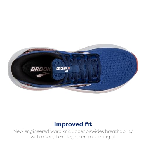 Brooks Women’s Glycerin GTS 21 Supportive Running Shoe - Blue/ICY Pink/Rose - 5 Medium