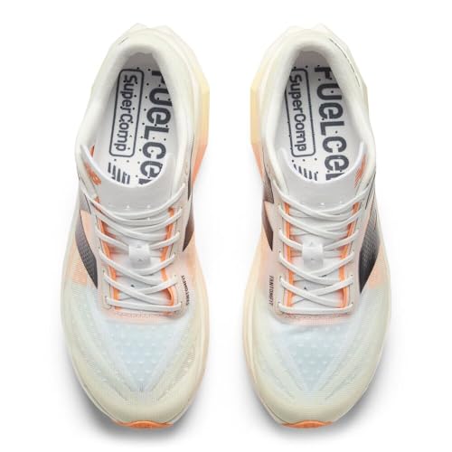 New Balance Men's FuelCell SuperComp Elite V4 Running Shoe, White/Angora/Hot Mango, 12 M