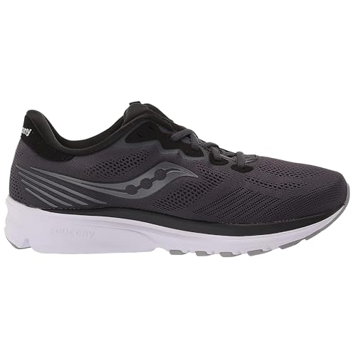 Saucony Men's Ride 14 Sneaker, Charcoal/Black, 8.5