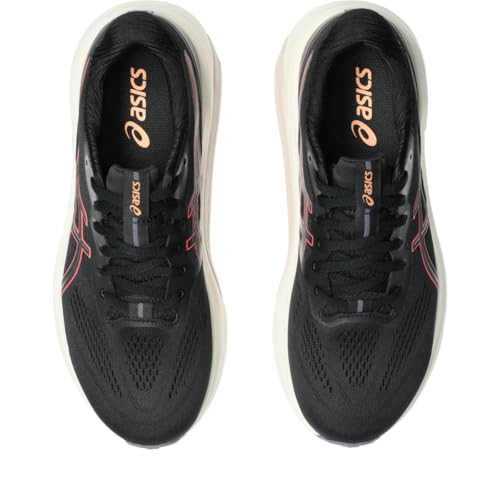 ASICS Women's GT-4000 4 Running Shoes, 8, Black/Coral Reef