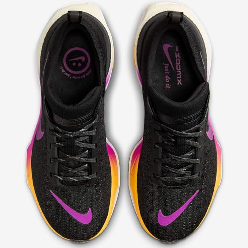Nike Invincible 3 Women's Road Running Shoes (DR2660-006, Black/Laser Orange/Coconut Milk/Hyper Violet) Size 8