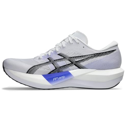 ASICS Unisex Magic Speed 5 Running Shoes, 9.5M / 11W, White/Black